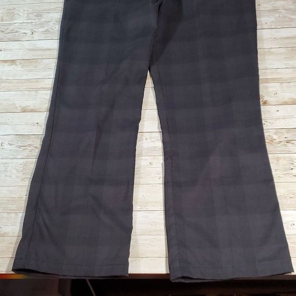 Nike Golf Stretch Dri-Fit Subtle Grey/Black Plaid Pants‎ Size 10 Super Cute! - Picture 3 of 9